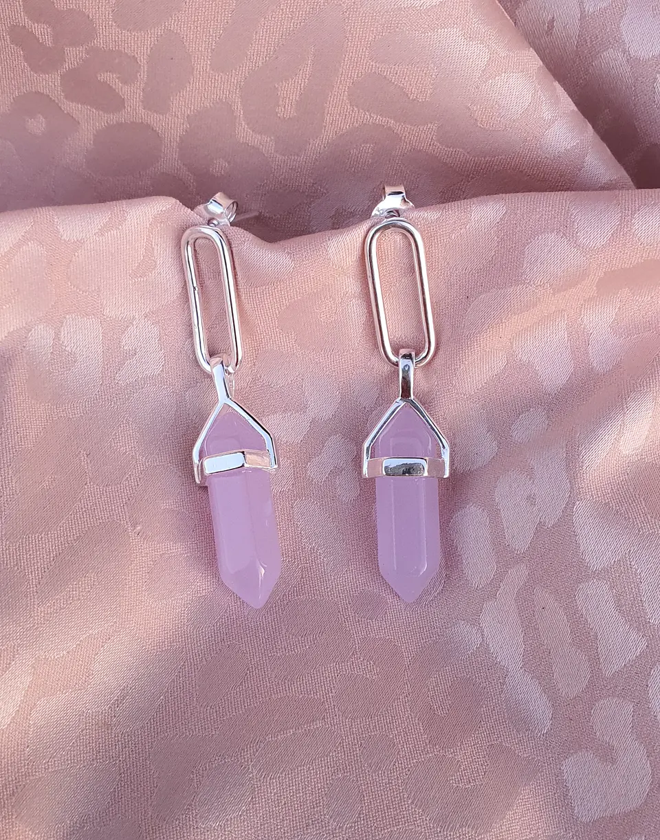 Aros con piedra purpura 1