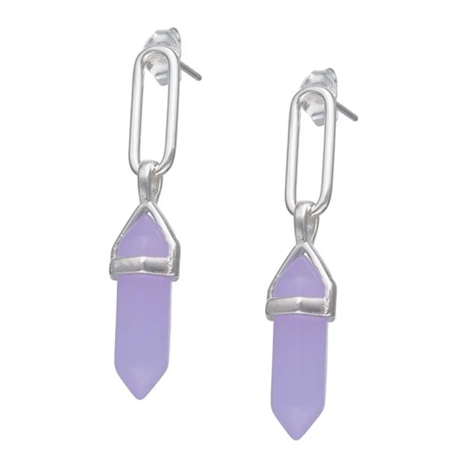 Aros con piedra purpura 2