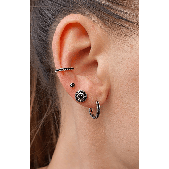 Aros redondos negros 8 mm 3