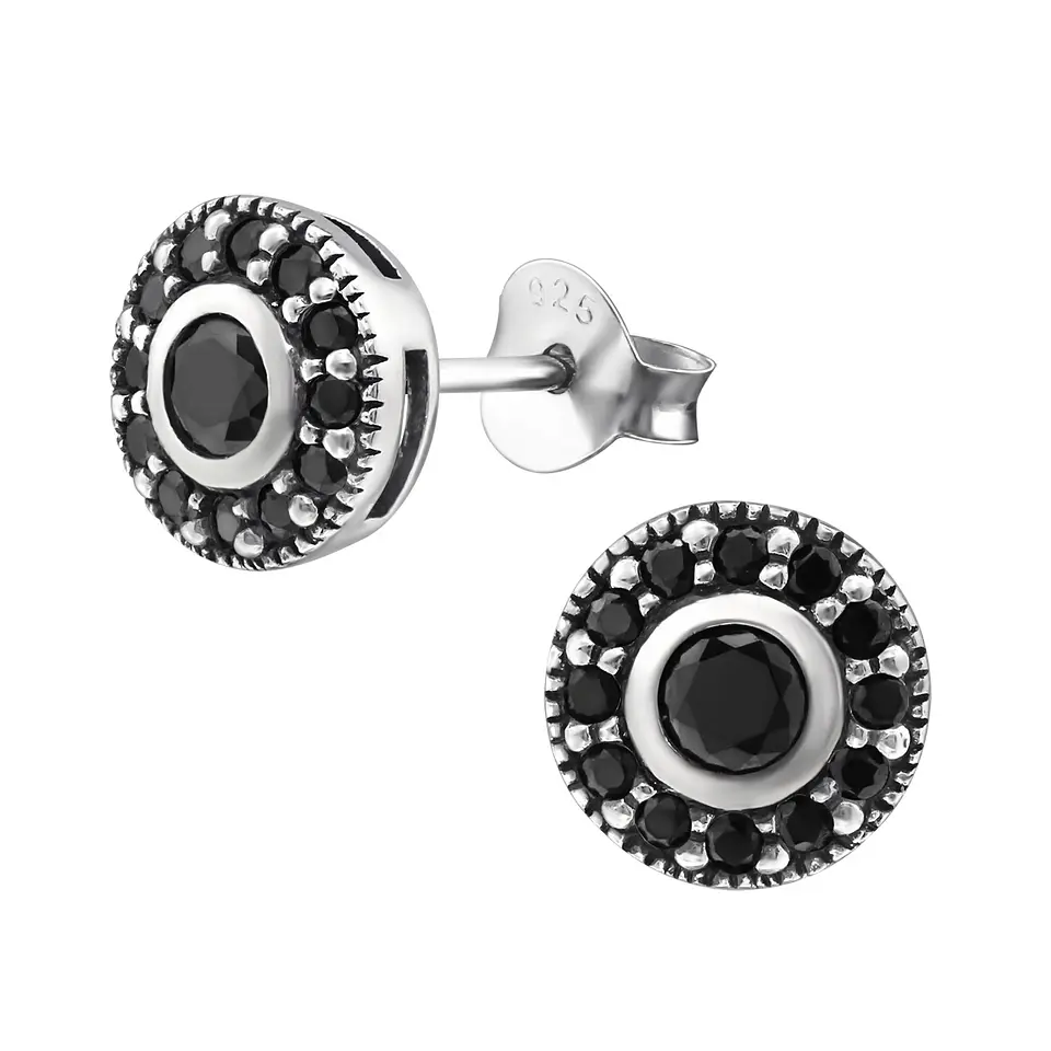 Aros redondos negros 8 mm 2