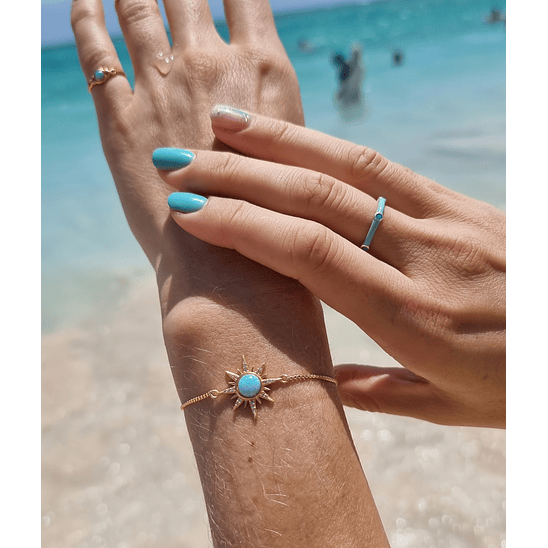 Anillo color menta ajustable 3