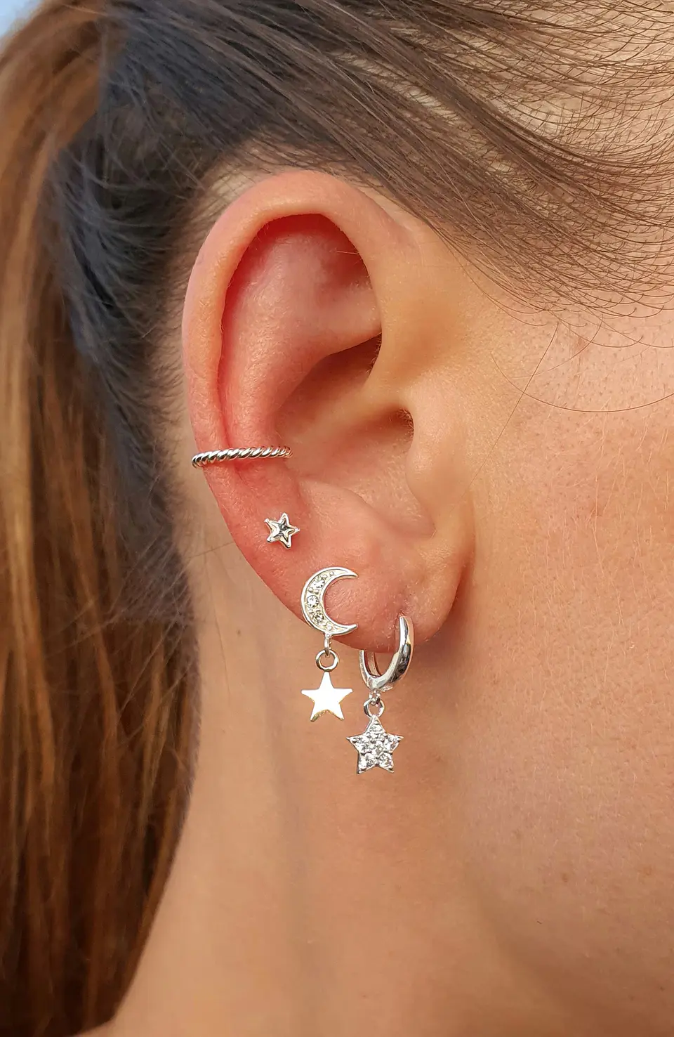 Luna + estrella colgante 2