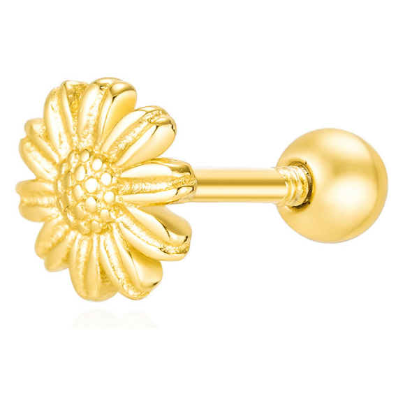 Piercing flor dorada 5,5 mm