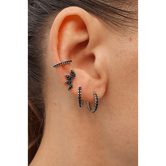 Argollas negras 13 mm 2