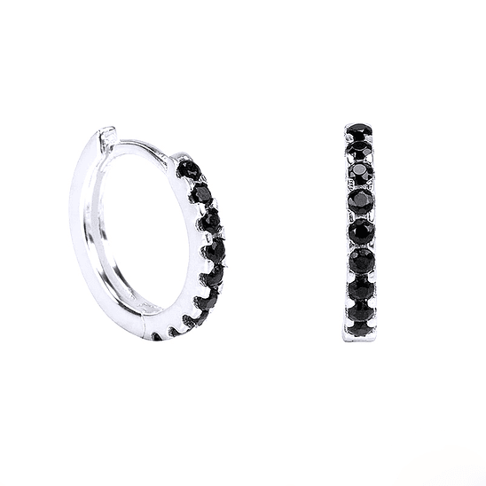 Argollas negras 13 mm 3