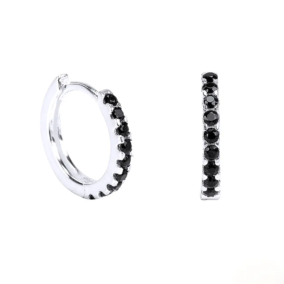 Argollas negras 13 mm 3