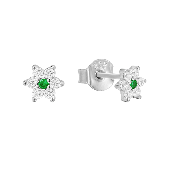 Flor circon esmeralda 5,5 mm 2