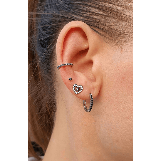 Argollas negras 15 mm 2