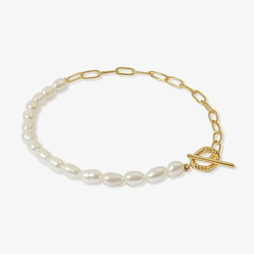 Pulsera perlas y eslabones 2