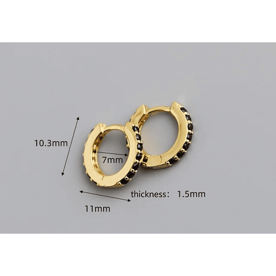 Argollas azules 11 mm 3