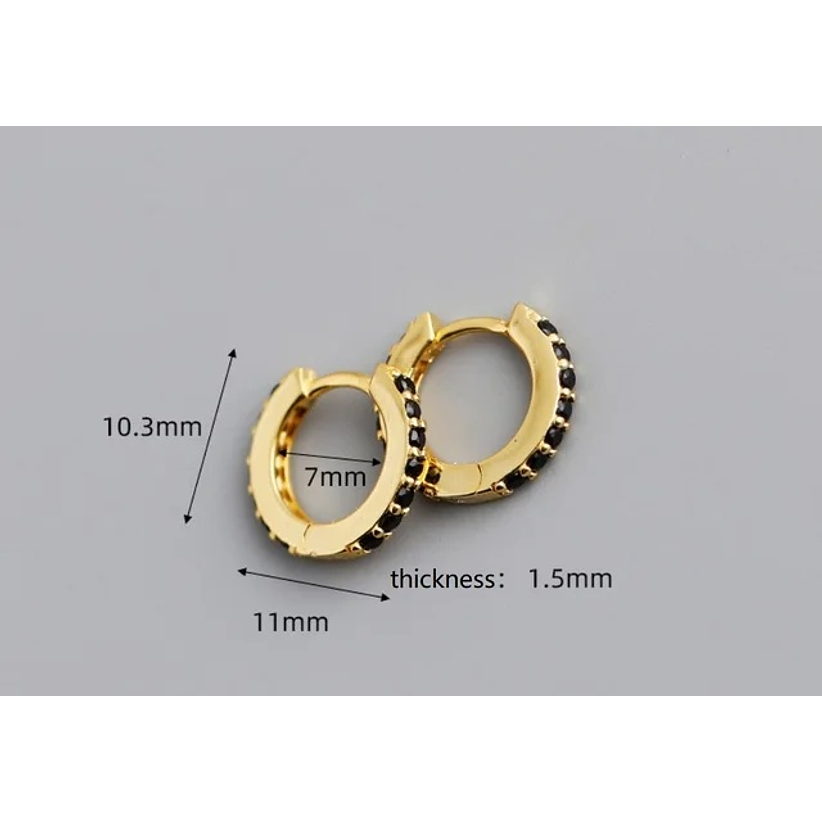 Argollas azules 11 mm 3