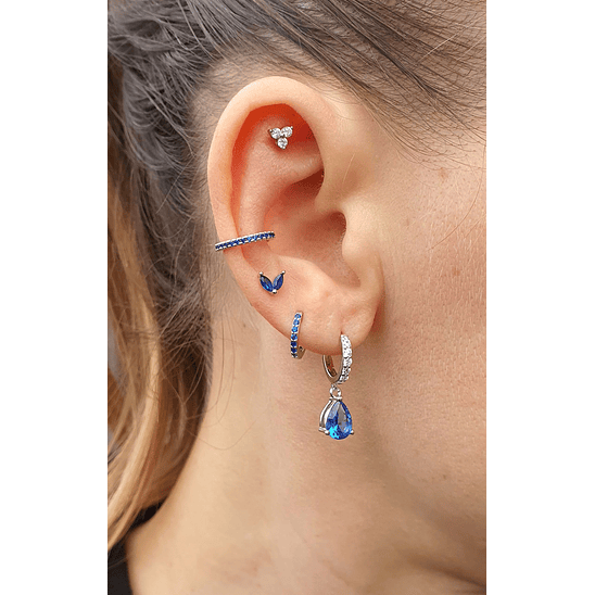 Argollas azules 11 mm 2