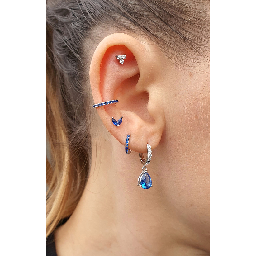 Argollas azules 11 mm 2