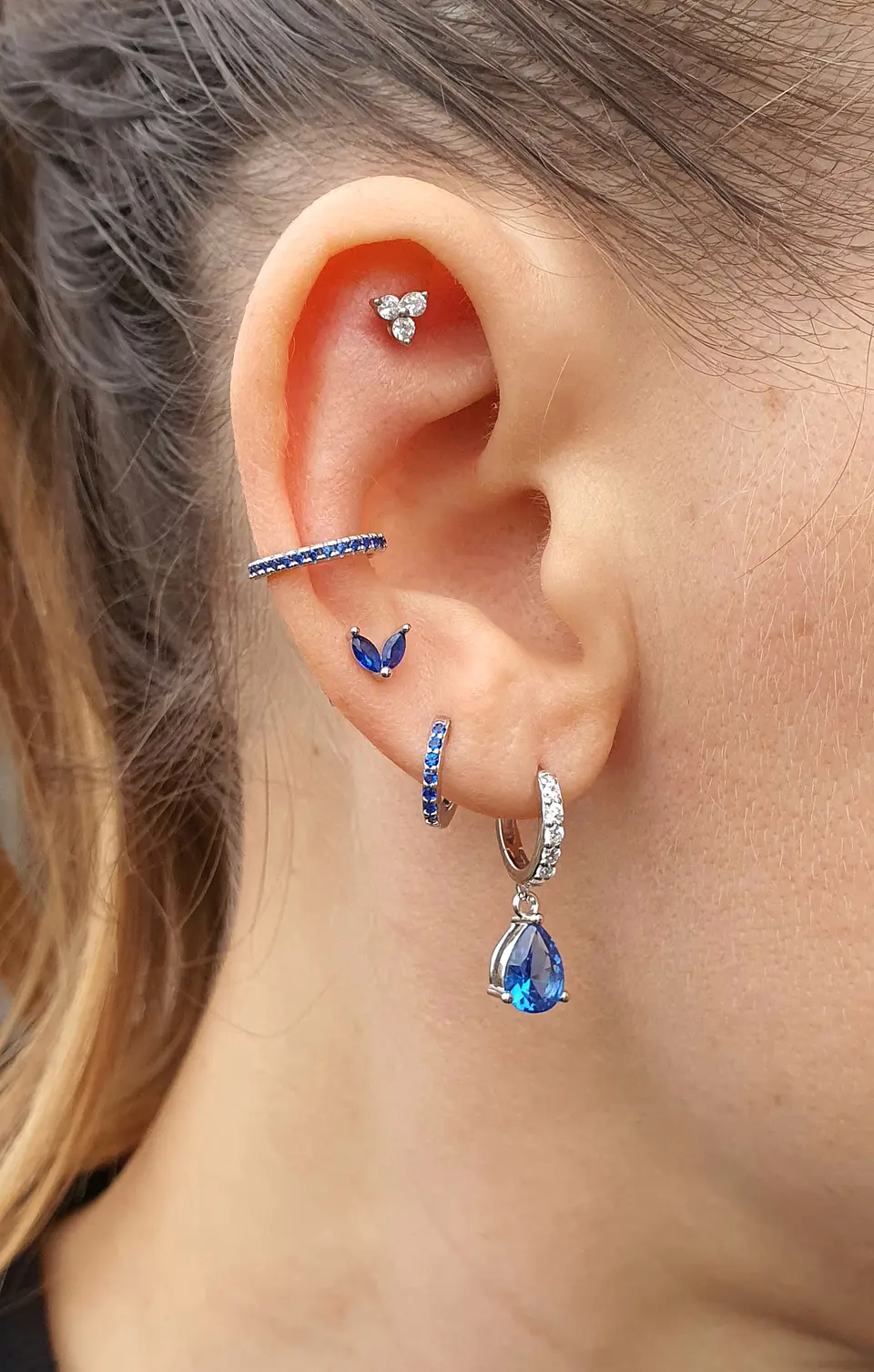 Argollas azules 11 mm 2
