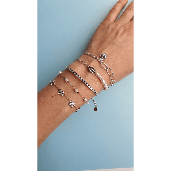 Pulsera perlas y eslabones 4