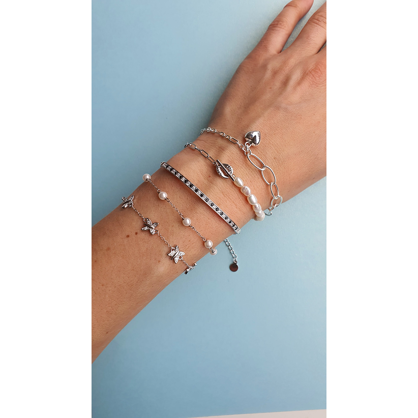 Pulsera perlas y eslabones 4