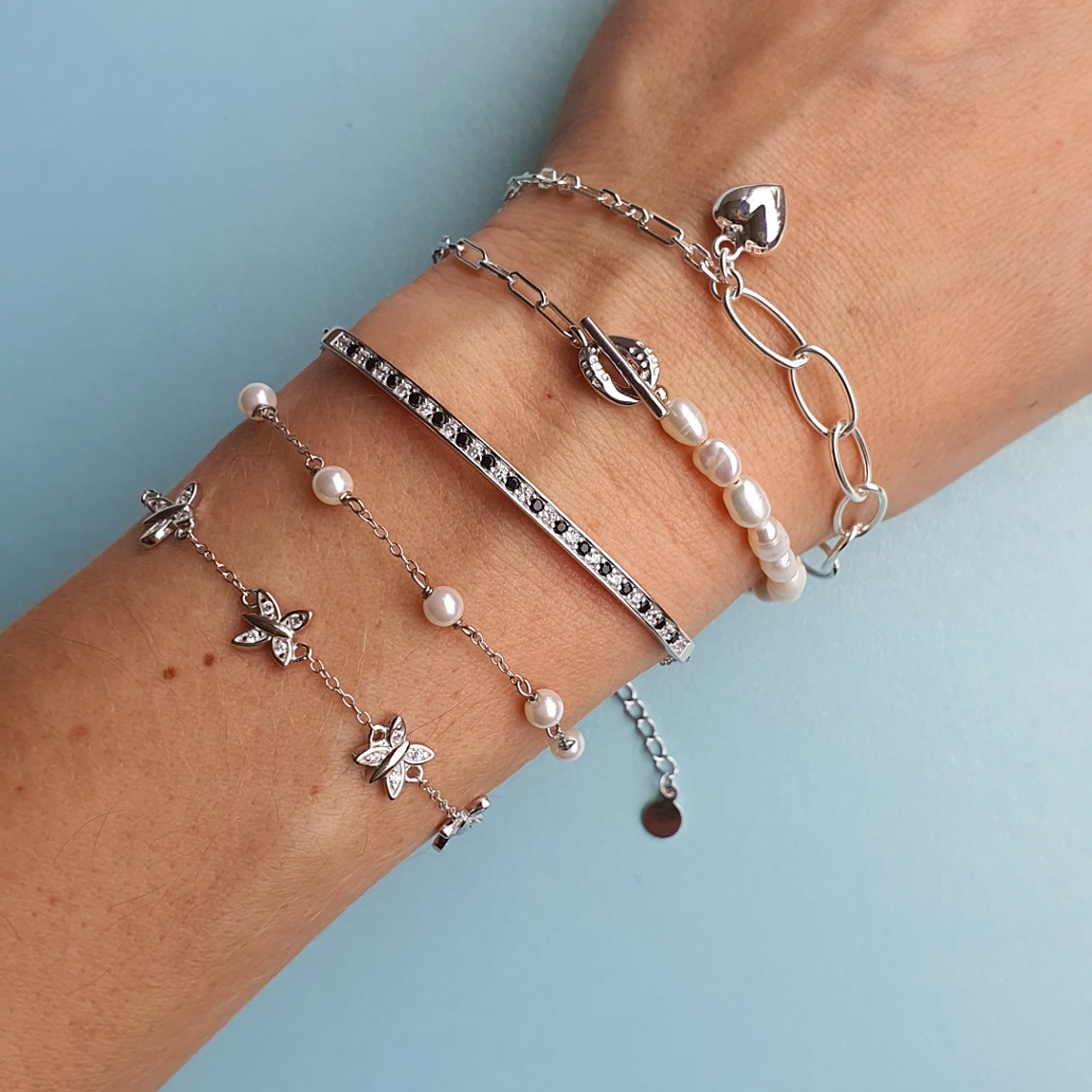 Pulsera perlas y eslabones 4