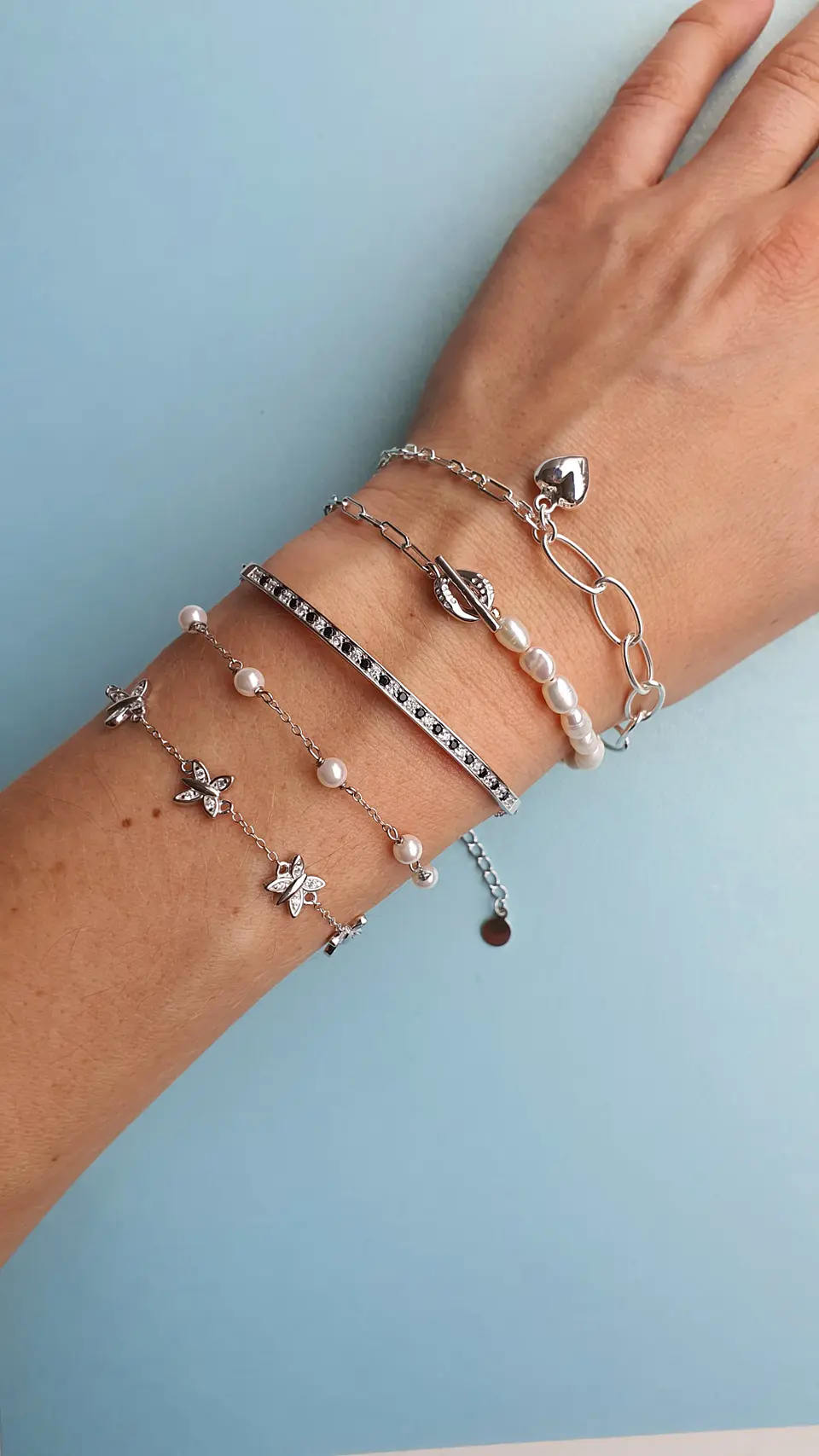 Pulsera perlas y eslabones 4