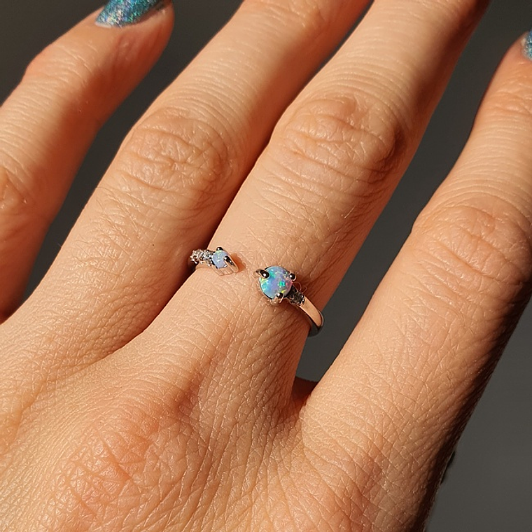 Anillo ópalo ajustable 2