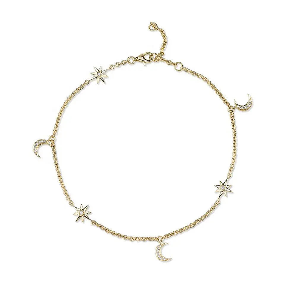 Tobillera lunas y estrellas 3