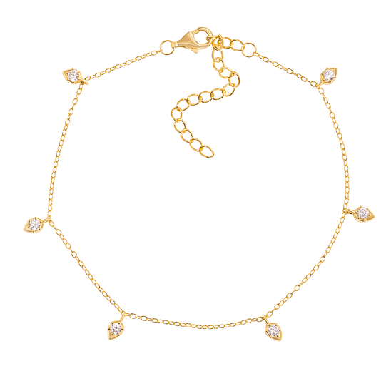 Tobillera con circones colgantes 3