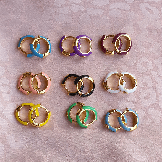 Argollas 12 mm esmaltadas 1