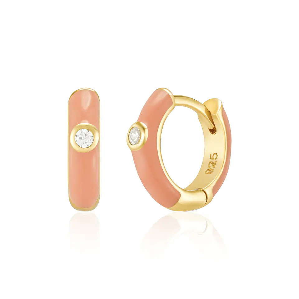 Argollas 12 mm esmaltadas 10