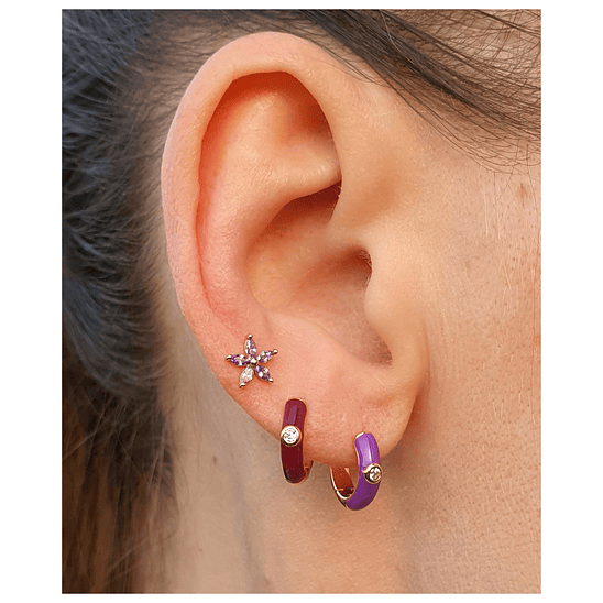 Argollas 12 mm esmaltadas 12