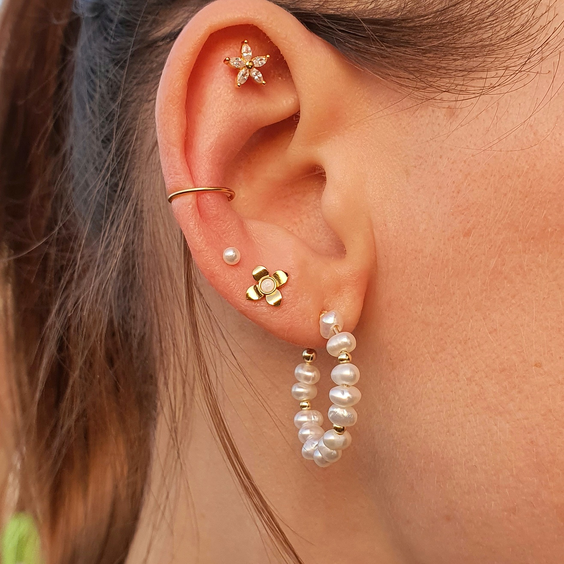 Flor con ópalo 7,5 mm 2