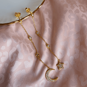 Luna y estrella colgante