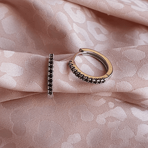 Argollas negras 15 mm