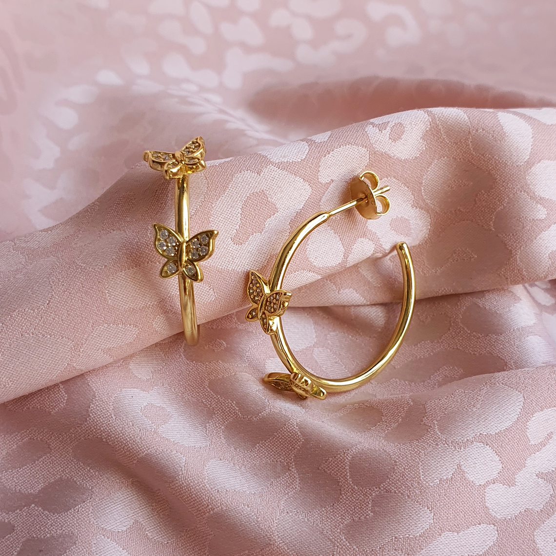 Semi argollas mariposas 4