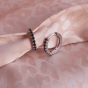 Argollas circones negros 13 mm