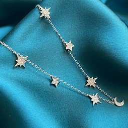 Choker luna y estrellas