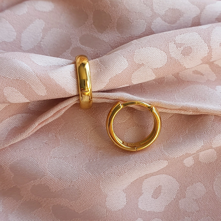 Argollas doradas 11 mm 1