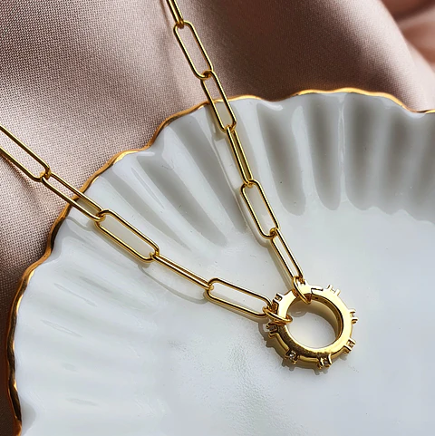 Collar eslabones dorados