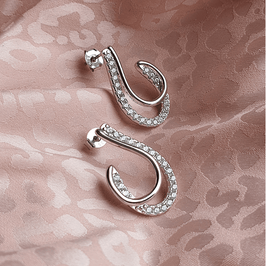 Aros de gota brillante  4