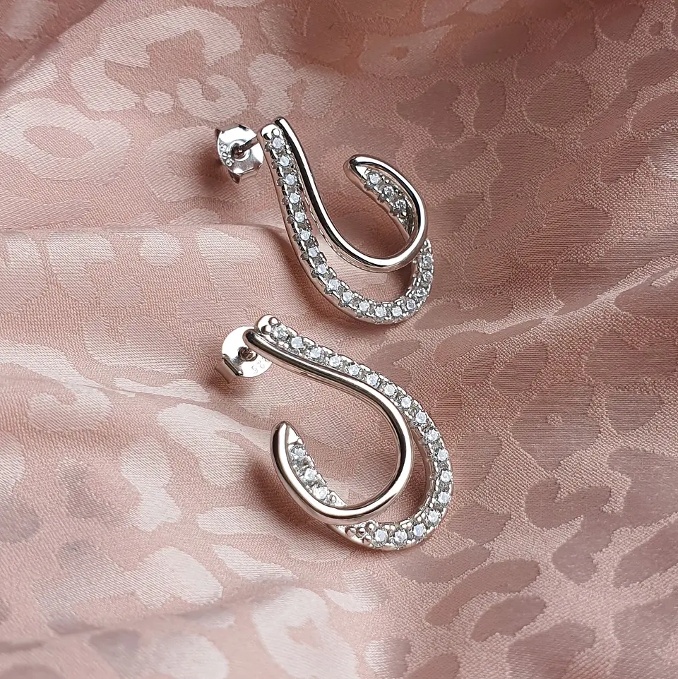 Aros de gota brillante  4