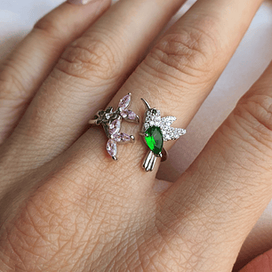Anillo colibrí ajustable