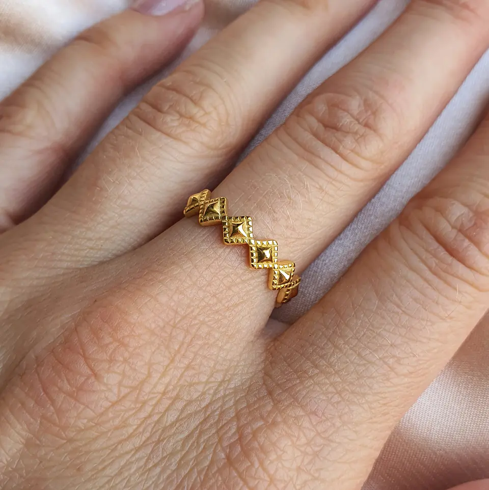 Anillo rombos ajustable 1