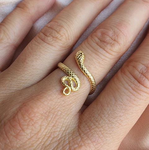 Anillo serpiente ajustable