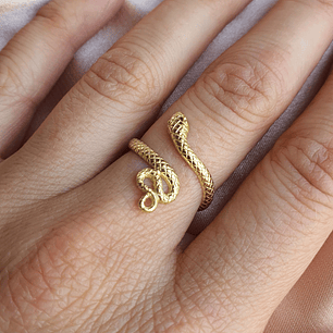Anillo serpiente ajustable