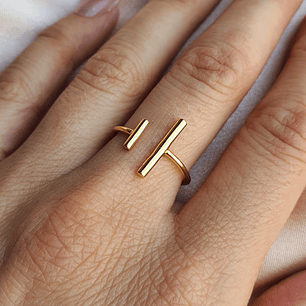 Anillo barras doradas