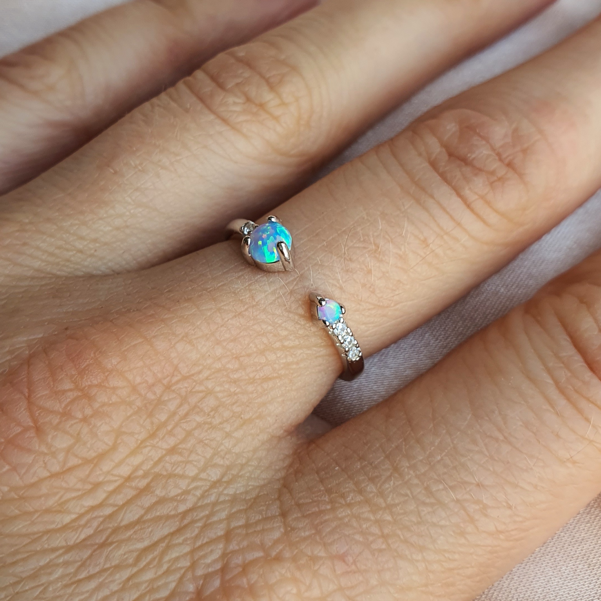 Anillo ópalo ajustable