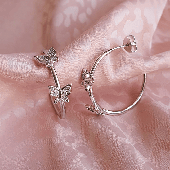 Semi argollas Mariposa 4