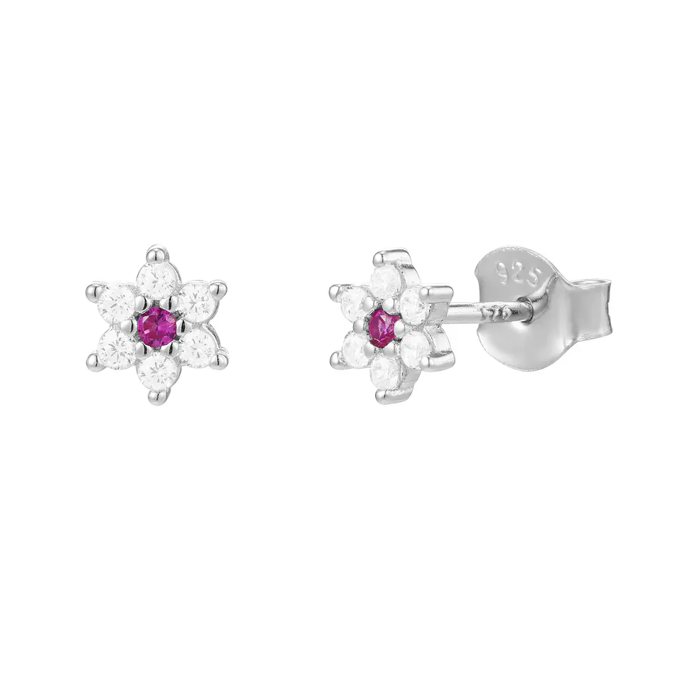 Flor circón fucsia 5,5 mm 3