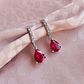 Argollas con circón rubí - Miniatura 3