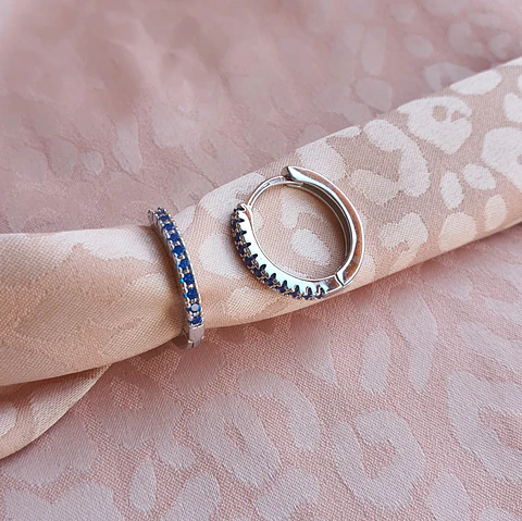 Argollas 15 mm azules