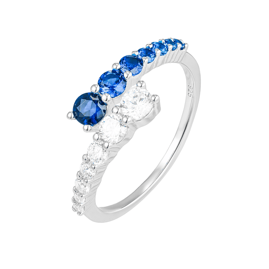 Anillo azul cristalino ajustable 2