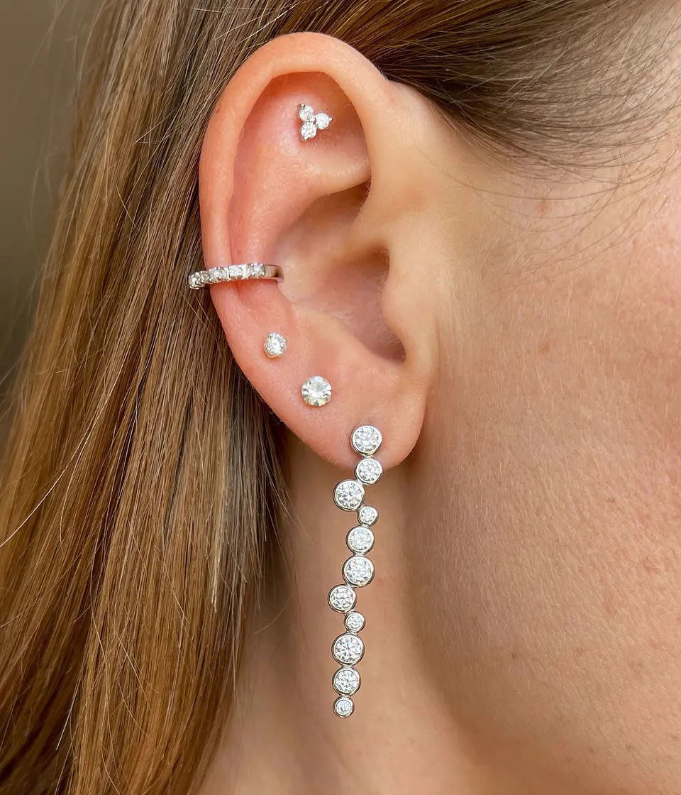 Aros largos de circones 3